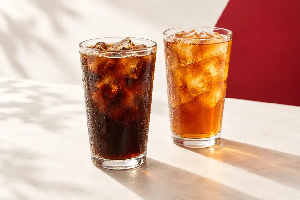 Illustration of generic iced coffee and iced tea